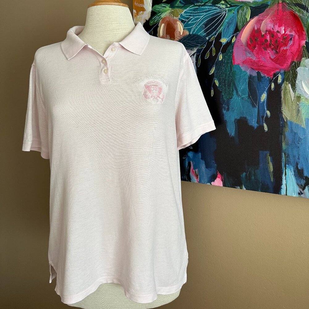 Vintage OUTERBANKS White House Pink Polo Women's Size Medium